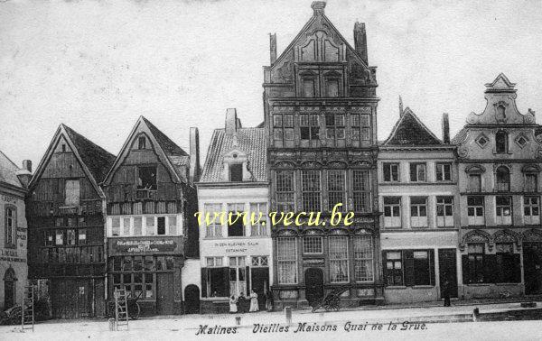 postkaart van Mechelen In den kleinen zalm - estaminet - Zouwerf