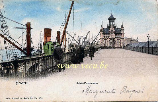 postkaart van Antwerpen Jetée - Promenade