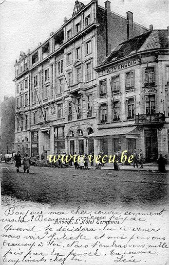 postkaart van Antwerpen Hotel Terminus