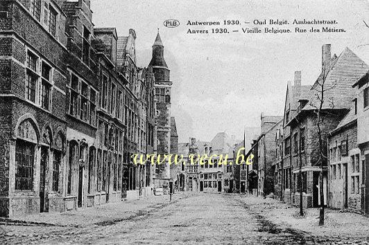 postkaart van Antwerpen Oud België. Ambachstraat