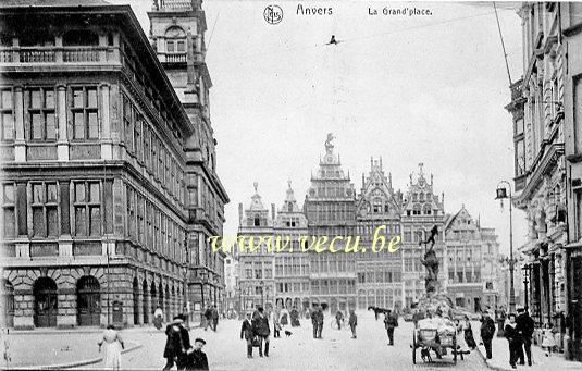 postkaart van Antwerpen De Grote Markt