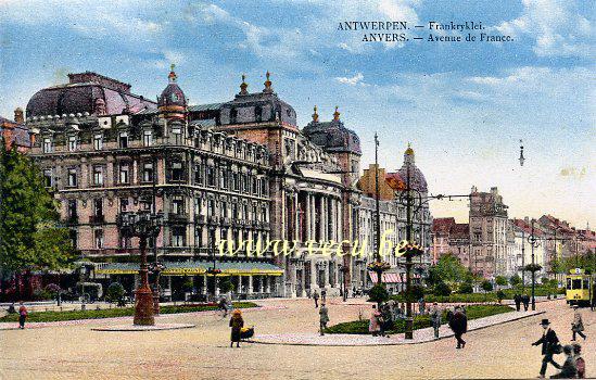 postkaart van Antwerpen Frankrijklei