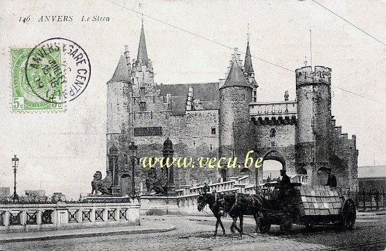 postkaart van Antwerpen Het Steen