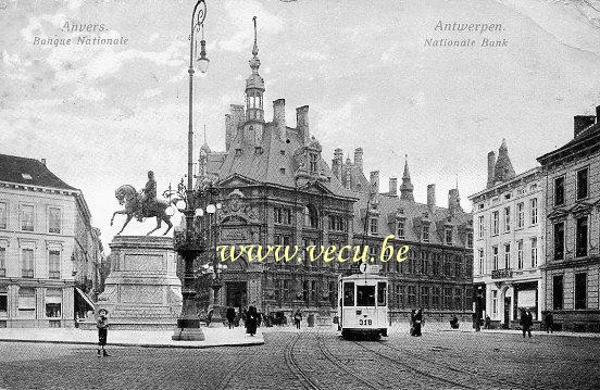 postkaart van Antwerpen Nationale bank (Frankrijklei)