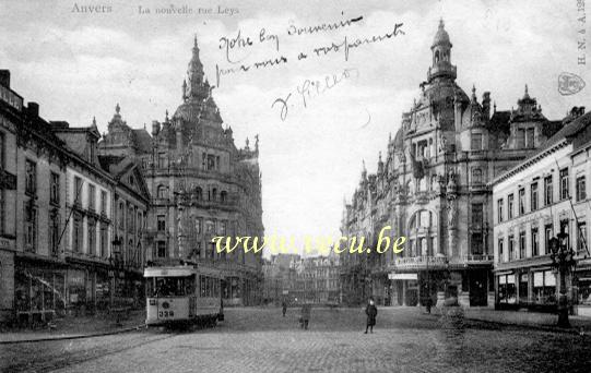 postkaart van Antwerpen Leysstraat