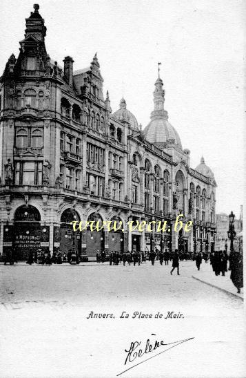 postkaart van Antwerpen De Meir
