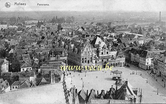 ancienne carte postale de Malines Panorama