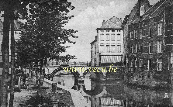ancienne carte postale de Malines Vieux Pont sur la Dyle, XIIIè s