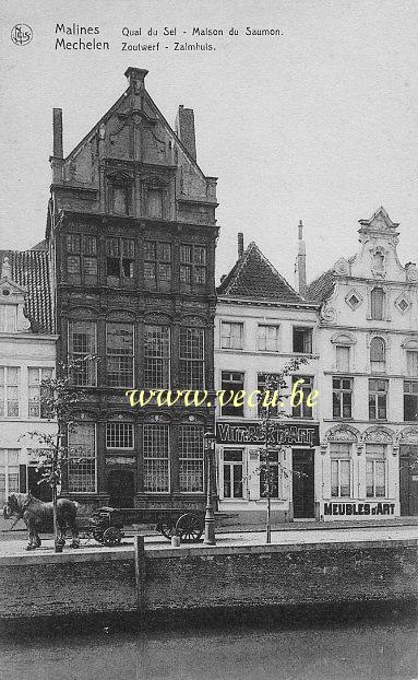 postkaart van Mechelen Zoutwerf, Zalmhuis.