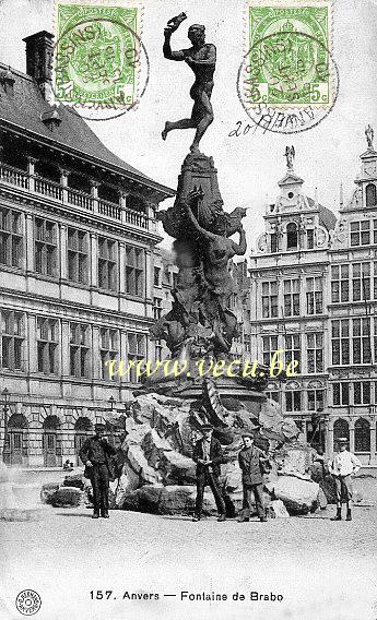 postkaart van Antwerpen Fontaine de Brabo