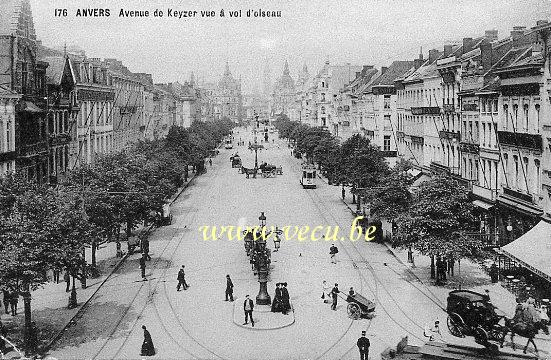 postkaart van Antwerpen De Keyserlei