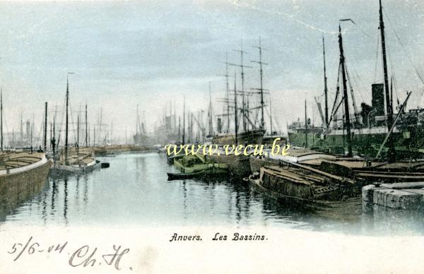 postkaart van Antwerpen Les Bassins