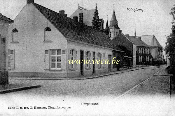 ancienne carte postale de Edegem Dorpstraat