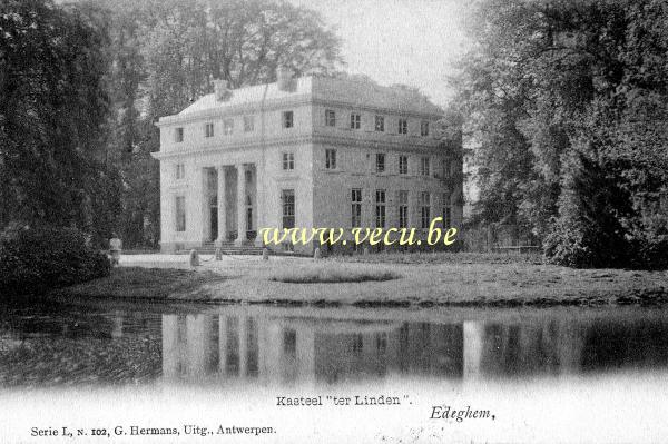 ancienne carte postale de Edegem Kasteel ter Linden