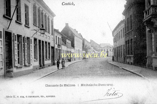 postkaart van Kontich Mechelsche steenweg