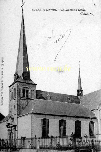 postkaart van Kontich St Martens Kerk