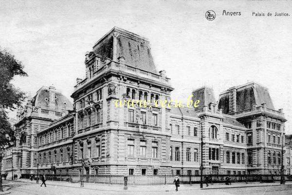 ancienne carte postale de Anvers Palais de Justice