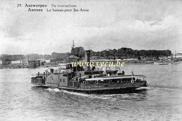 postkaart van Antwerpen De overzetboot