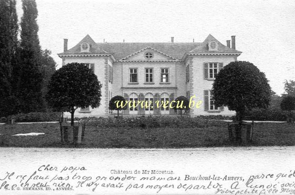 postkaart van Boechout Château de Mr Moretus