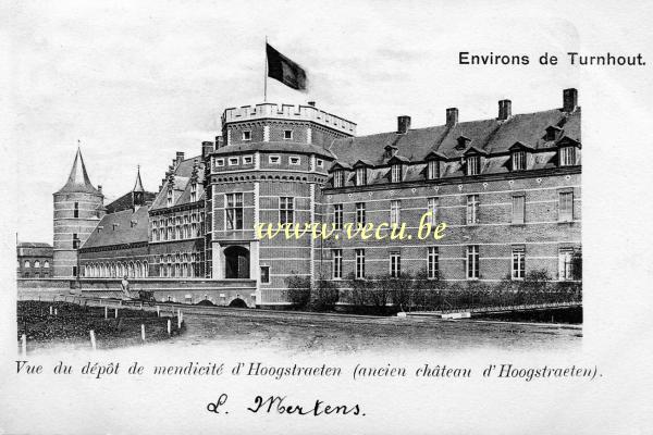 postkaart van Hoogstraten Vue du dépôt de mendicité d'Hoogstraeten (ancien Château)
