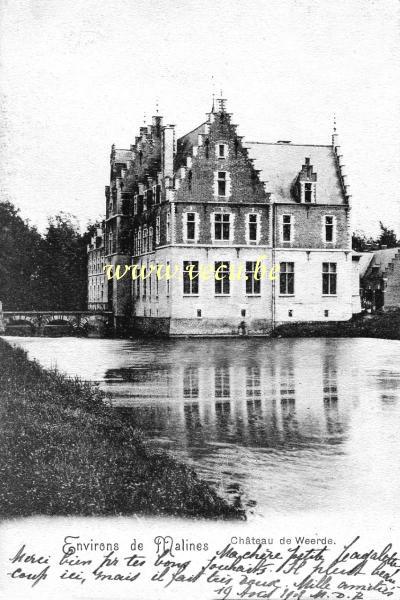 ancienne carte postale de Malines Château de Weerde