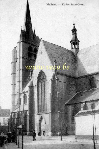 ancienne carte postale de Malines Eglise Saint-Jean