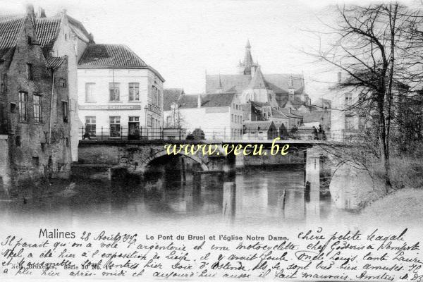 postkaart van Mechelen Fonteinbrug