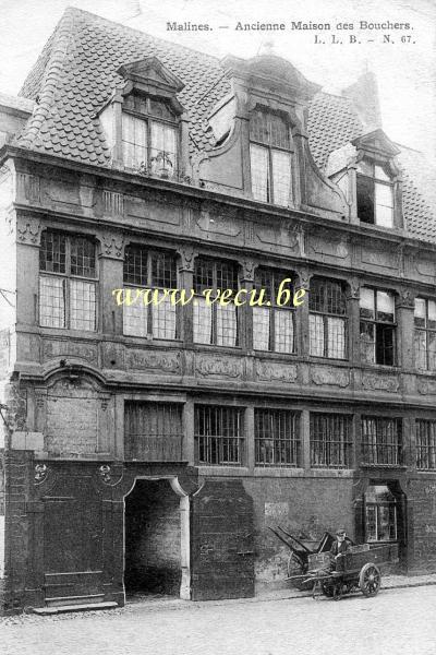 postkaart van Mechelen Het oude vleeshuis