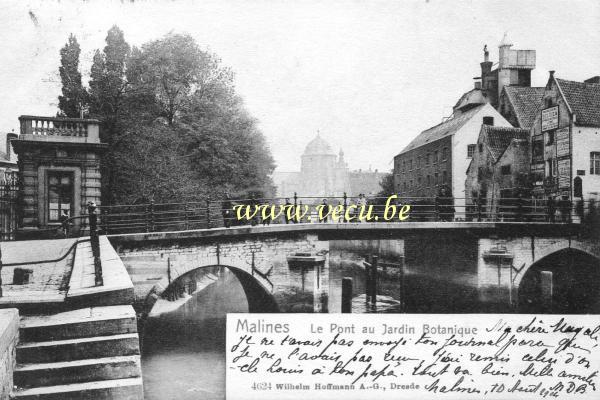 postkaart van Mechelen Kruidtuin - Brug