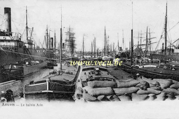 postkaart van Antwerpen Le Bassin Asia