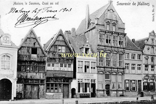 postkaart van Mechelen Zoutwerf - Zalmhuis