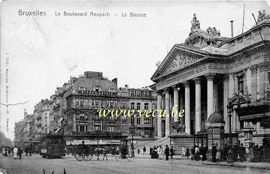 postkaart van Brussel Anspachlaan - Beurs