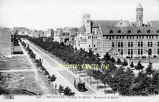 ancienne carte postale de Etterbeek Collège St-Michel - Boulevard St-Michel