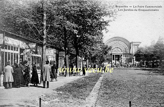 ancienne carte postale de Etterbeek La Foire Commerciale - Les Jardins du Cinquantenaire