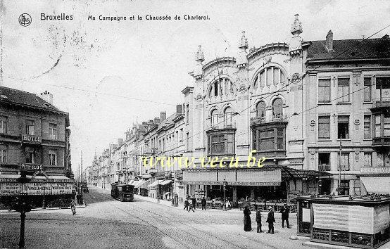 ancienne carte postale de Saint-Gilles Ma Campagne et la Chaussée de Charleroi