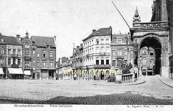 ancienne carte postale de Schaerbeek Place Colignon