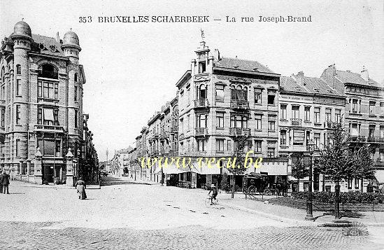 ancienne carte postale de Schaerbeek La rue Joseph-Brand