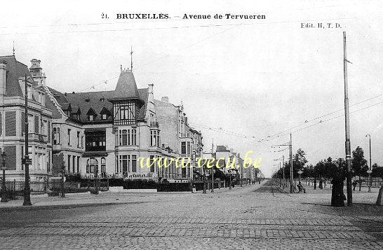 ancienne carte postale de Etterbeek Avenue de Tervueren