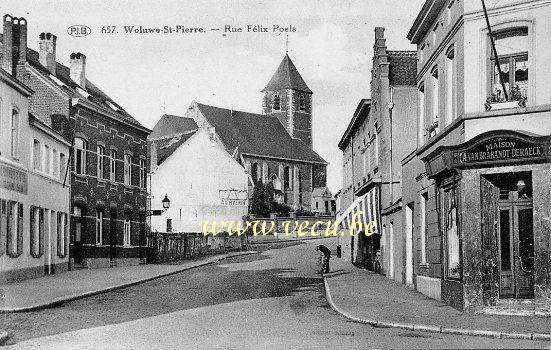 ancienne carte postale de Woluwe-St-Pierre Rue Félix Poels