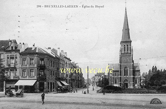 ancienne carte postale de Laeken Eglise du Heysel
