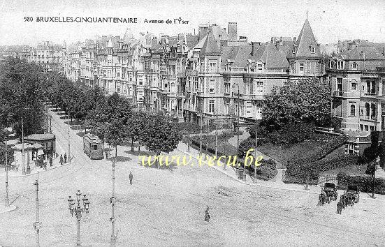 ancienne carte postale de Etterbeek Avenue de l'Yser - Cinquantenaire