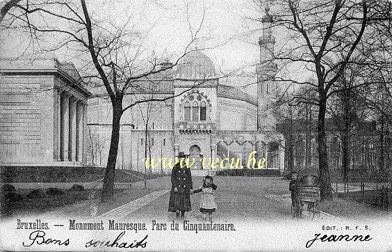 ancienne carte postale de Etterbeek Monument Mauresque - Parc du Cinquantenaire