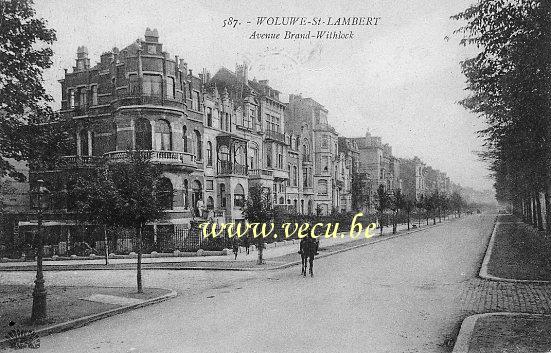 ancienne carte postale de Woluwe-St-Lambert Avenue Brand-Whitlock
