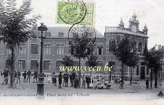postkaart van Sint-Gillis Bethlehemplein - de school