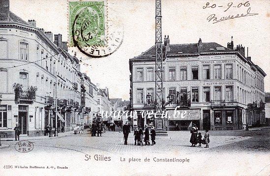 postkaart van Sint-Gillis Constantinopelplein (Heldenplein)
