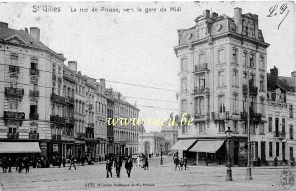 postkaart van Sint-Gillis  Pruisenstraat (nu Argonnestraat)