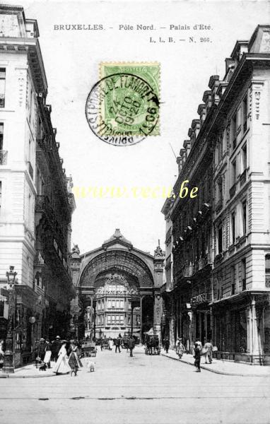 ancienne carte postale de Bruxelles Pôle Nord - Palais d'été.