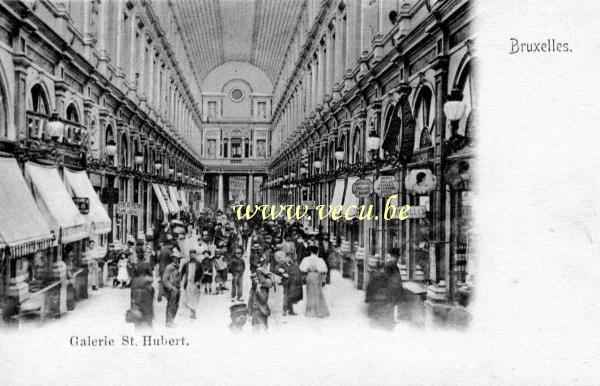 ancienne carte postale de Bruxelles Galerie St Hubert