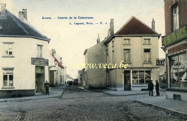 ancienne carte postale de Evere Entrée de la Commune