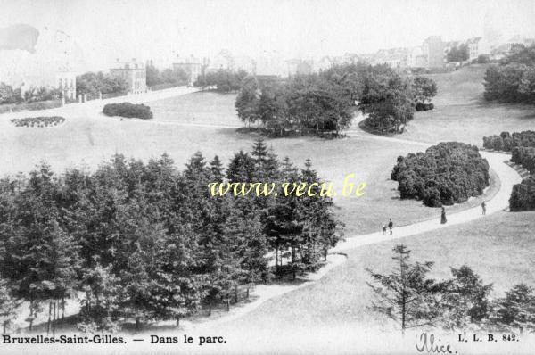 postkaart van Sint-Gillis Het park